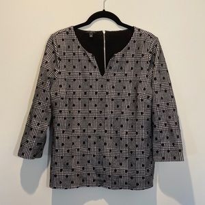 Talbots polka dot top